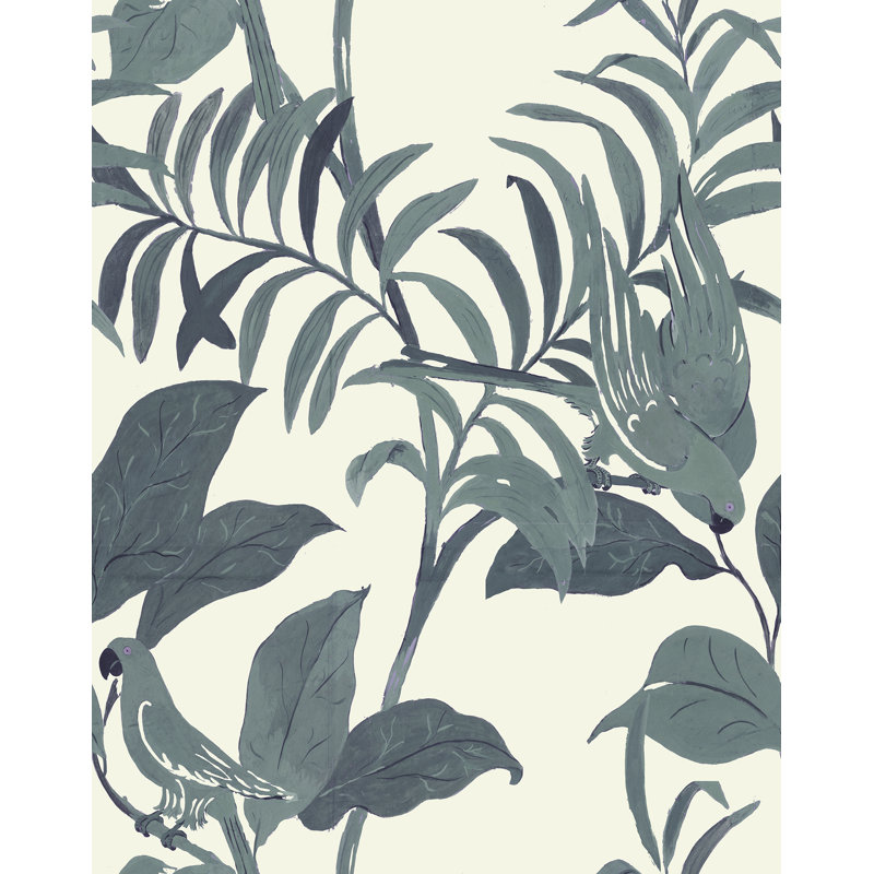 Paule Marrot Wallpaper Double Roll, Gray/Off-White