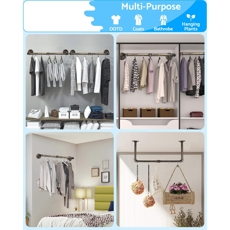 60cm Wall Mounted Clothes Rack