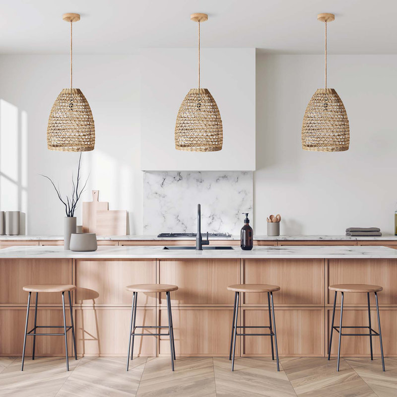 Majerle 1 - Light Natural Dome Pendant, 48" H