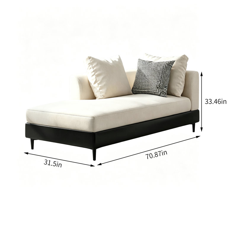 Chaise longue en bois massif Minimalist Elegant