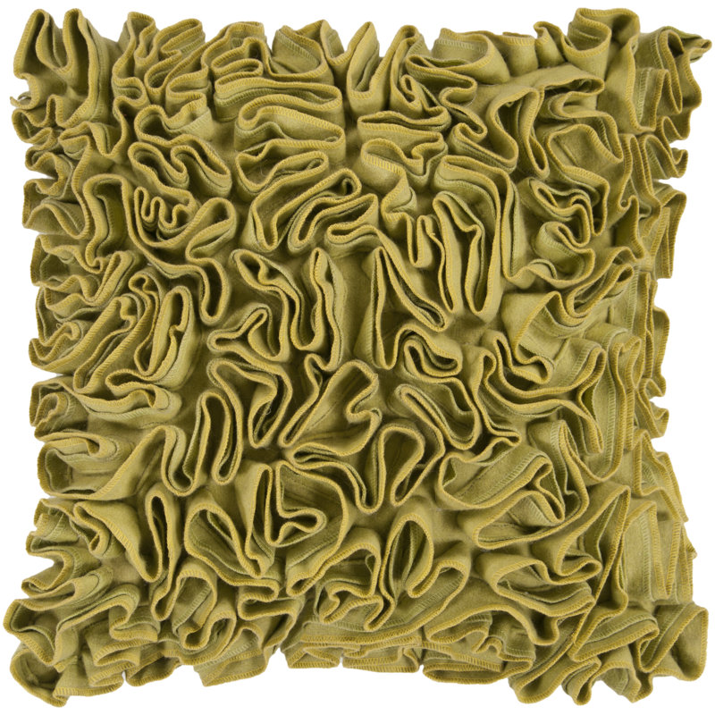  Coussin Ruffle, H 18 po x l 18 po, Gris anthracite / orchidée passée, polyester