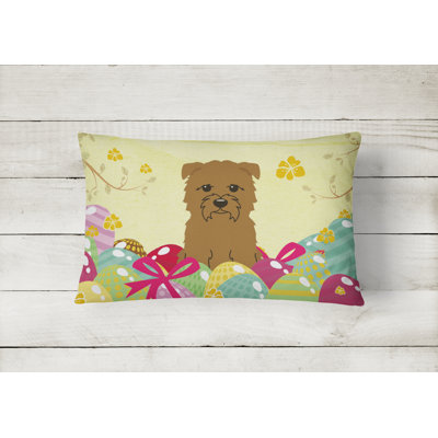 Easter Eggs Outdoor Throw Pillow
