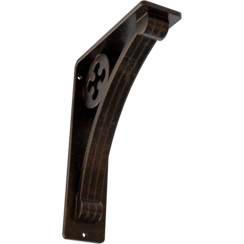 Support en fer forgé Crawley, Bronze vieilli, H 8 po x l 2 po x P 5,5 po