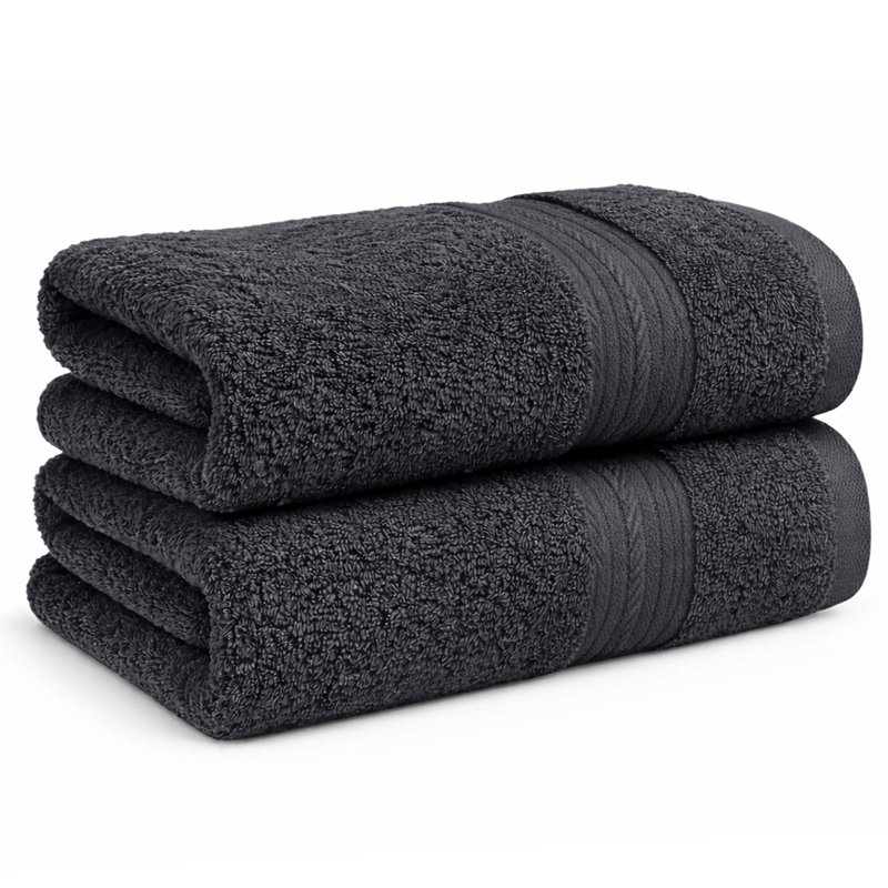 Hand Towels 100% Cotton 600 GSM Absorbent Quick Drying, Gray