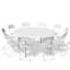 Table pliante en plastique avec 10 chaises pliantes pour l'extérieur-616166432-616166435