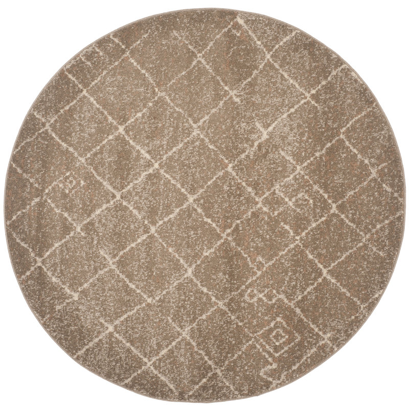 Arshia Tunisia Performance Geometric Rug, Round 6'