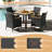 Nutting 4 - Person Acacia Wicker Patio Dining Set with Square Table , Cushions Included