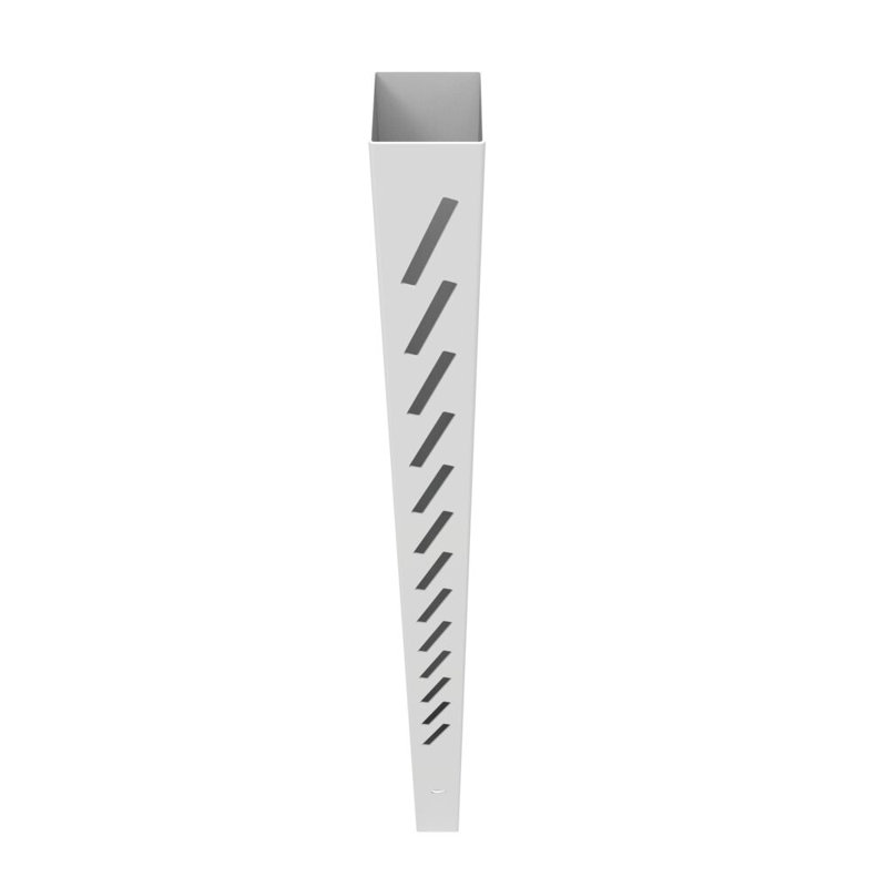 Poteau d'angle extérieur à persiennes 6 po x 6 po x 102 po blanc