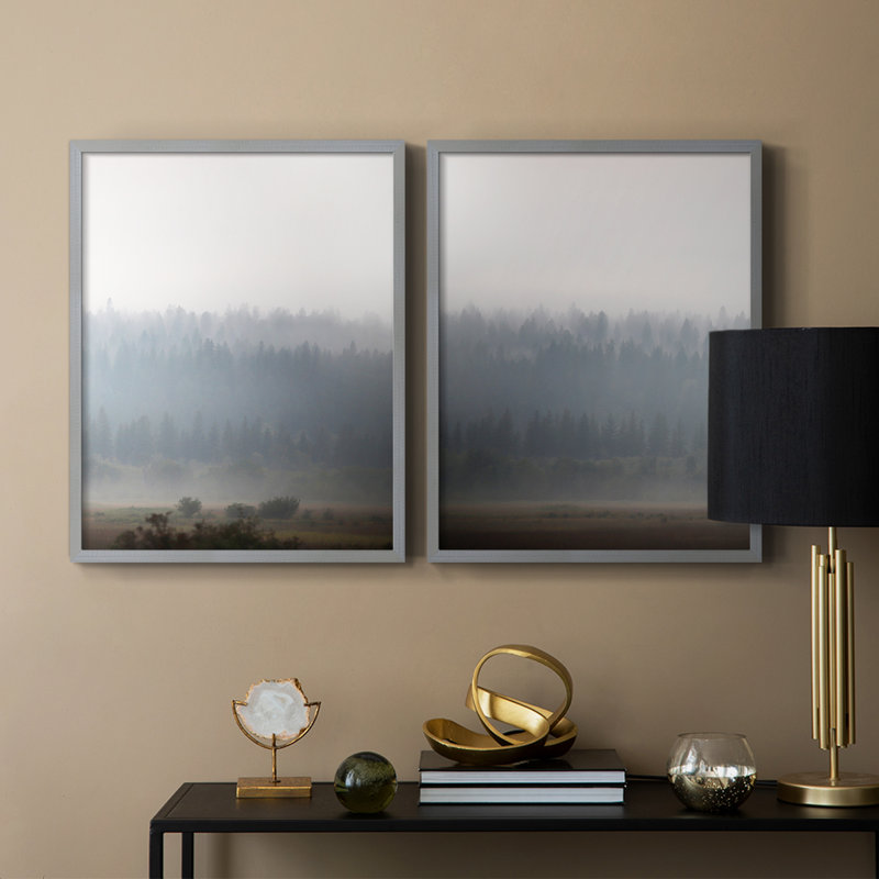 «Morning Glow I», reproduction encadrée de qualité supérieure - prête à être accrochée - aucun clou requis - aucun clou requis