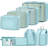 8 Set Packing Cubes for Travel Suitcase Organizer Bags Luggage Packing Cubes Set Travel Essentials Accessories（Blue）