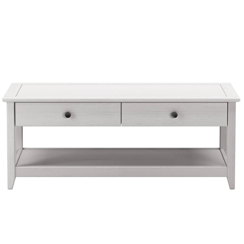 Table basse Greenport, Blanc brossé