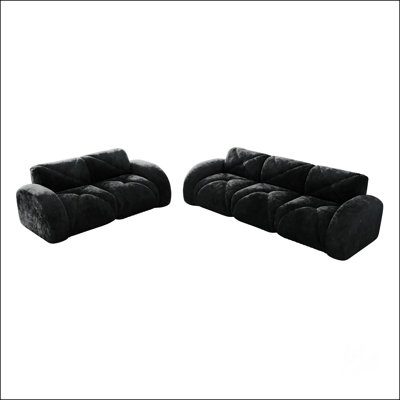 Ensemble de canapé avec canapé confortable surdimensionné, tissu de velours doux, éponge haute densité, aucun assemblage requis
