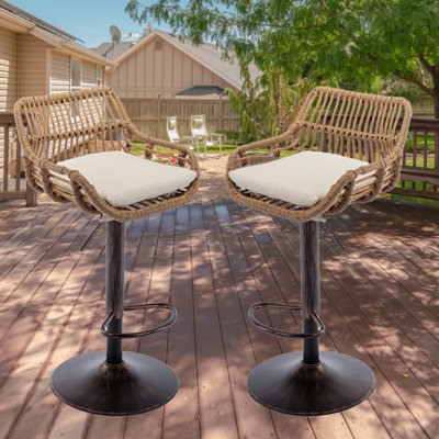 Schipper Outdoor 33.5'' Extra Tall Stool with Cushion