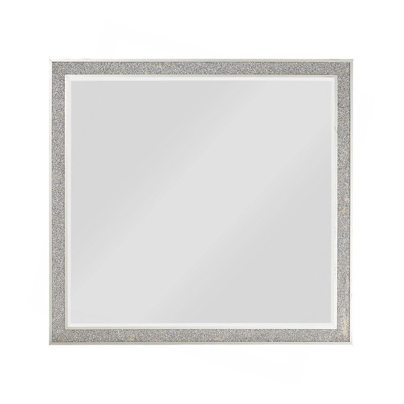 Miroir avec miroir et finition champagne