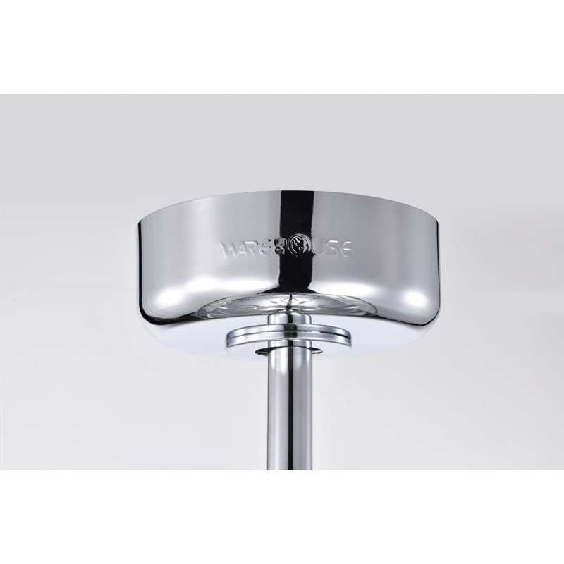 Ahnika 26 Inch Silver Chrome Finish 6 Light, 3 Blade Ceiling Fan with Remote