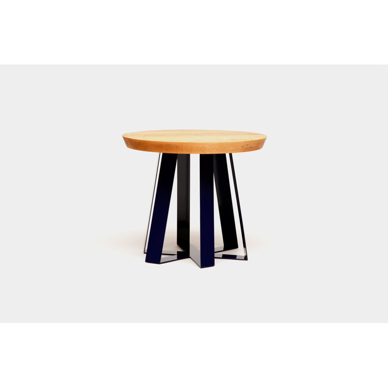 ARS Solid Wood Top End Table, Oak, Purple