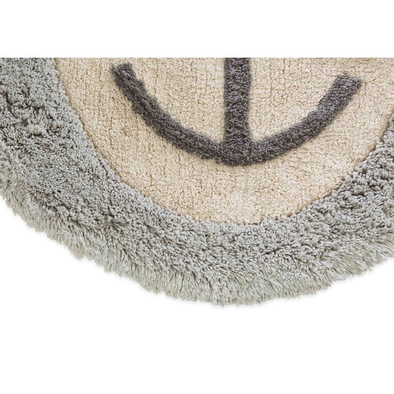 Sunbriar Cotton Blend Non-Slip Bath Rug, Dove Gray