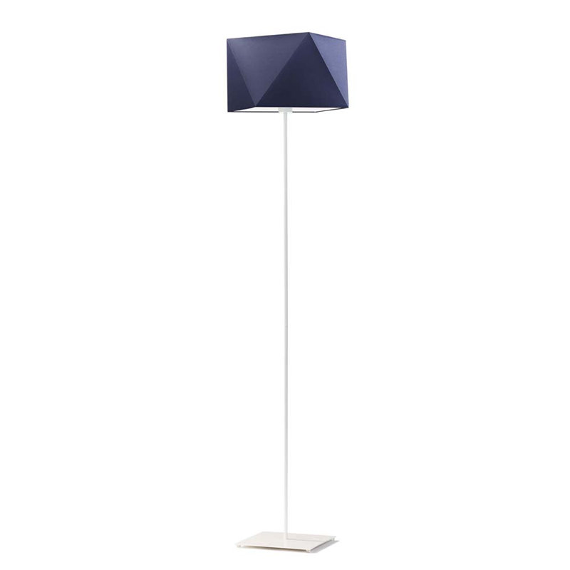 Ayaa 156cm Traditional Floor Lamp, Navy Blue/White Inside, White