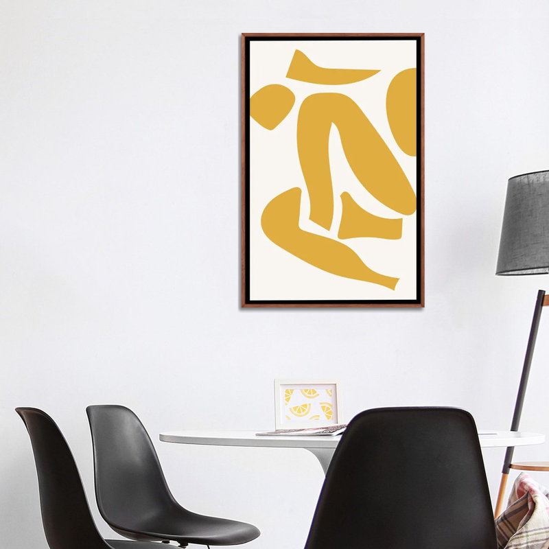 « Déconstruit jaune » par Mambo art studio-impression, Pas de tapis, H 40 po x l 26 po x P 1,5 po