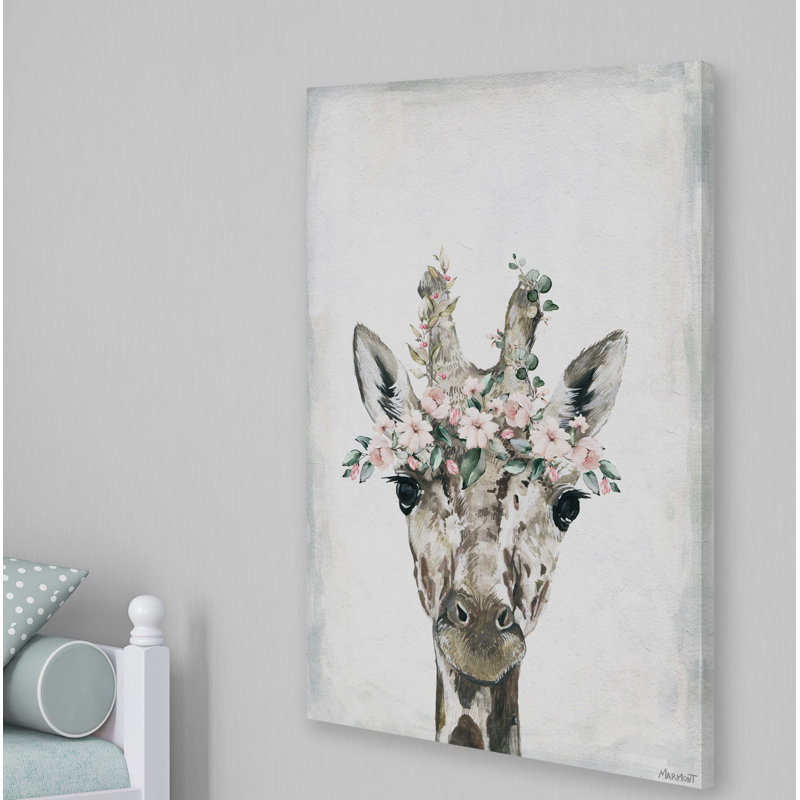 «Lovely Giraffe», reproduction sur toile tendue, H 30 po x l 20 po x P 1,5 po