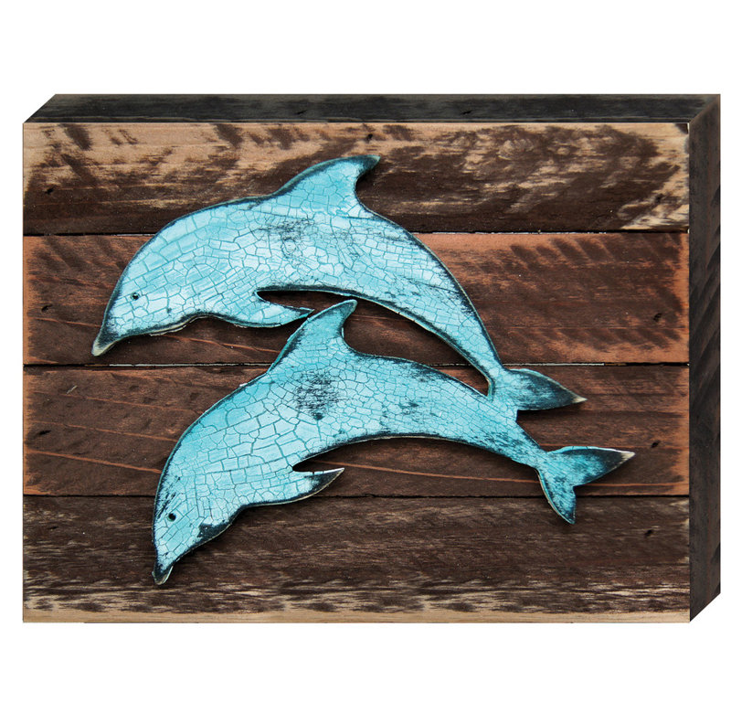 Décoration murale dauphins love