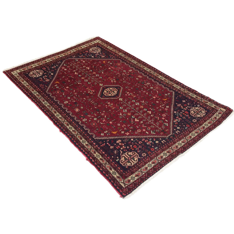 Pragna Oriental Area Rug in Red
