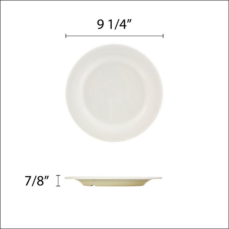 Melamine Dinnerware Set 12 Piece - Service for 4, Ivory