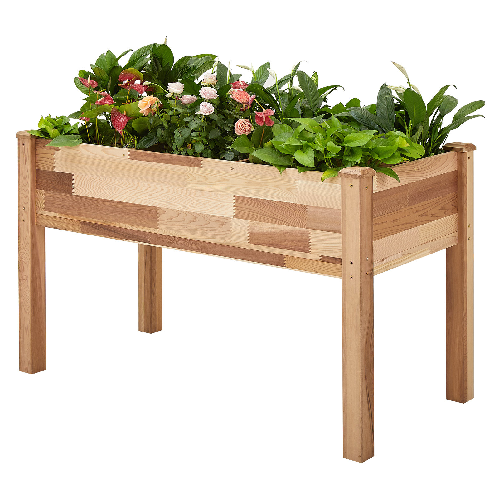 Arlmont & Co. Riziki Keyhole Composting Wood Outdoor Raised Garden