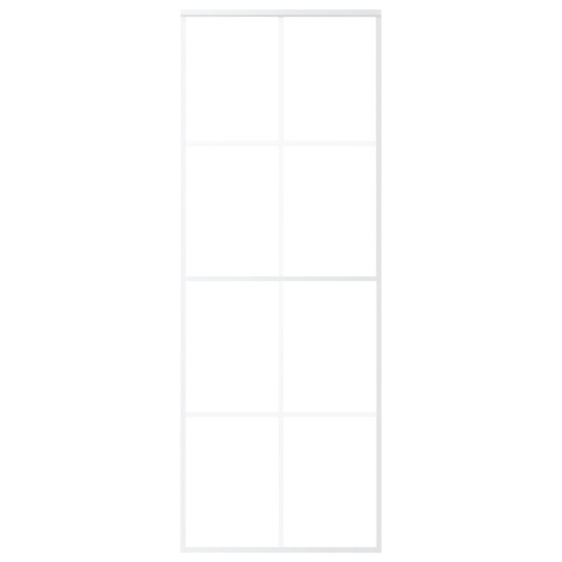 Isher Glass Sliding Door, 205cm H x 76cm W, White