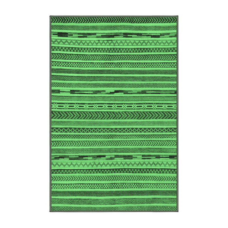 Kelina Washable Geometric Indoor Rug, Runner 2' x 5'