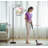 Arc Floor Lamp Serene Spring Landscape Cherry Blossom Tree Castle Pathway Floor Lamps with Remote LED Lights Adjustable Lamp Shades Tall Standing Lamps for Reading Office Living Room