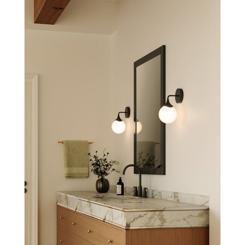 Nedra Bath Sconce, Matte Black