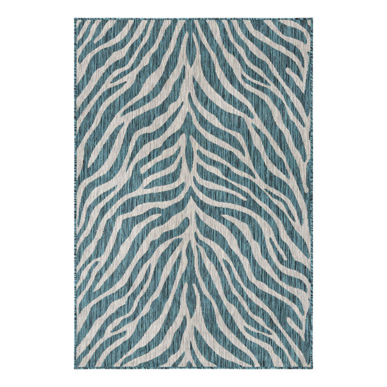 Teal Tsavo Indoor/Outdoor Safari Rug