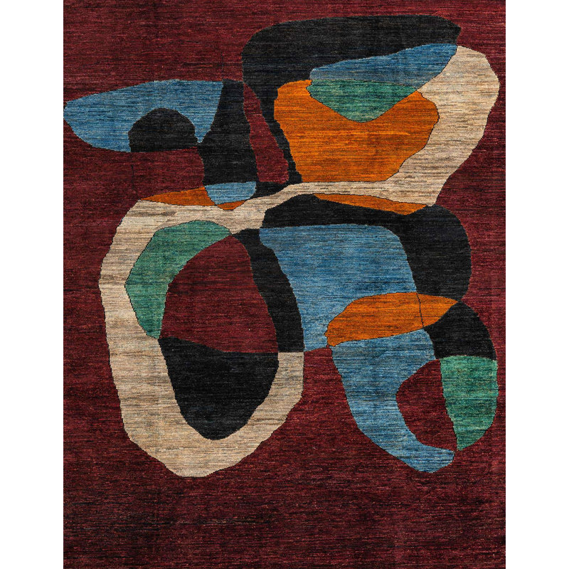 100% Machine Washable Abstract 4245 Area Rug, Rectangle 8' x 10'