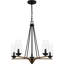 Aaryona 5-Light Matte Black Chandelier