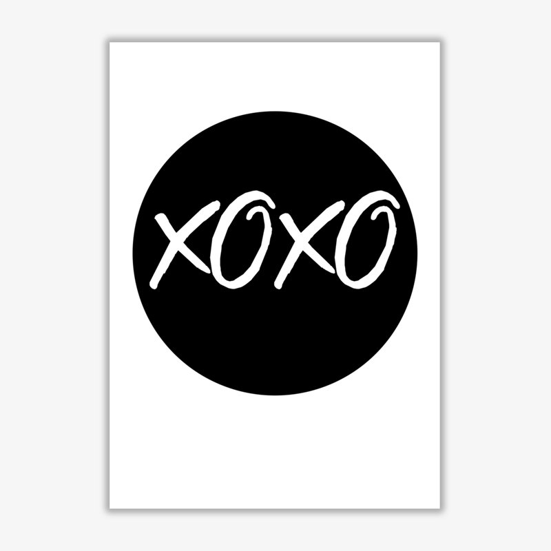 XOXO Black Circle - Print, No Frame, 60 cm H x 42 cm W x 1 cm D