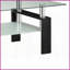 Table basse Moriah avec plateau en verre noir et 1 tablette