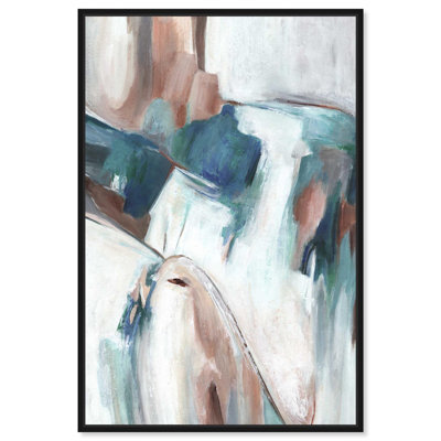 "Echoes of Blues", impression sur toile par Art Remedy, cadre noir, 10 x 15