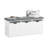 Storage Bench with 3 Drawers and Cushioned Seat Entryway Bench Shoe Storage Cabinet for Hallway Bedroom Living Room,White,39.4"W x 14.2"D x 18.1"H