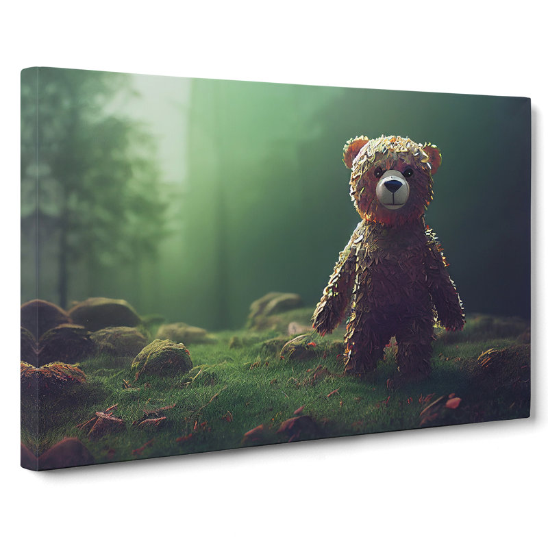 Sublime Teddy Bear - Wrapped Canvas Print, 40cm H x 60cm W x 3cm D