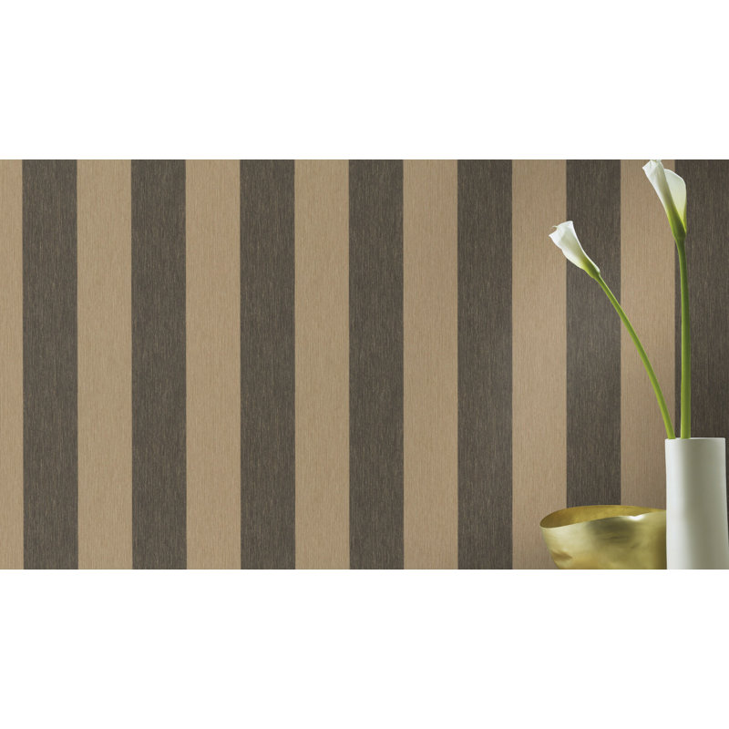 Bethanee Simple Elegant Stripe Wallpaper, Gold