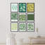 «Green Floral Flower Market», variété, nature sauvage, calme et bohème encadré sur papier, 9 pièces-92574376-92574374