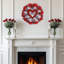 Valentines Day Wreath with Glittering Red Heart