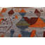 Tapis gris en laine noué à la main de conception unique 6 pi 2 po x 8 pi 10 po New Age