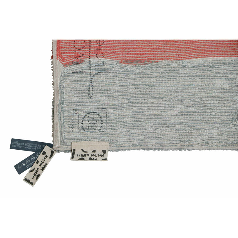 Abstract Multicolor Wool Rectangular Area Rug 5' 7" x 7' 10"