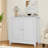 White Double Door Storage Cabinet