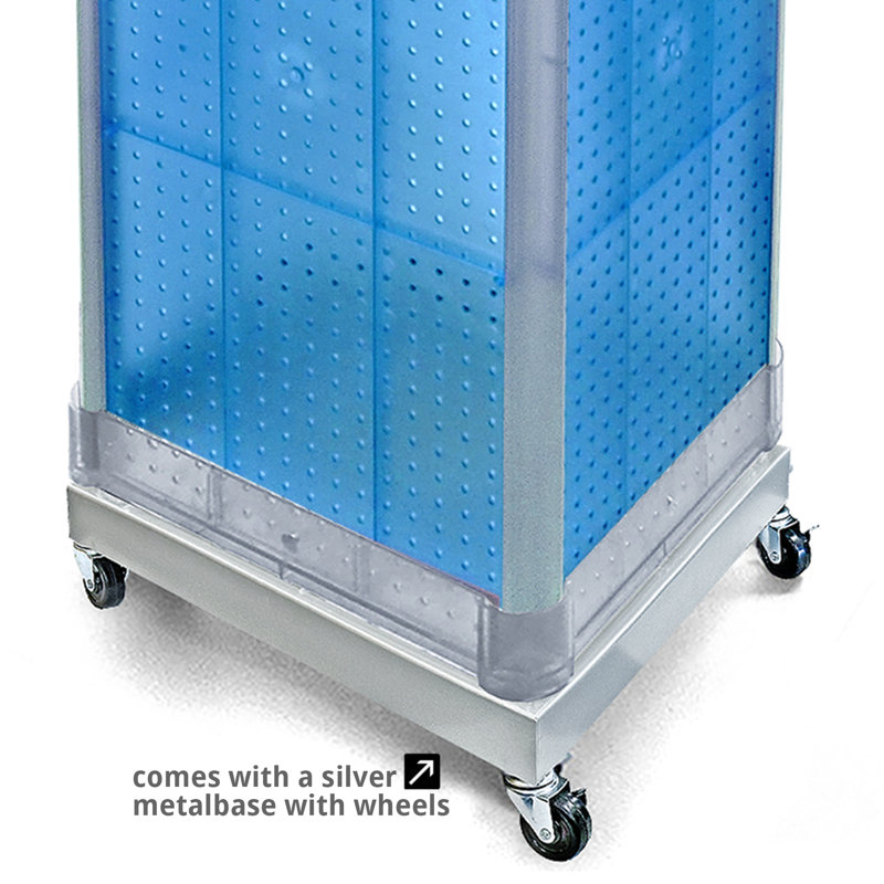 Tour bleue à quatre côtés avec base en métal