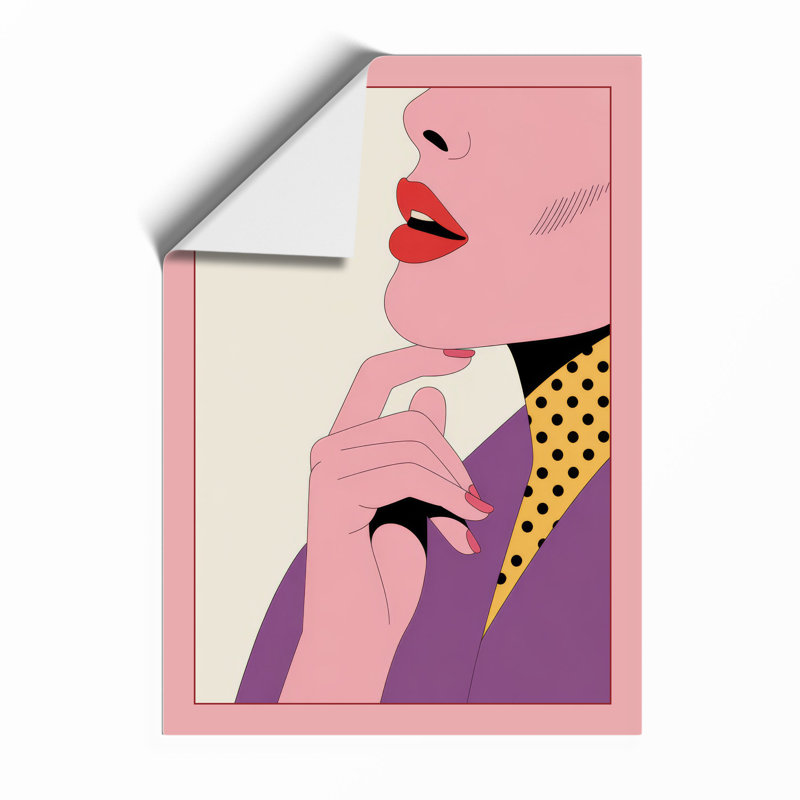 Woman in Thought Modern - Framed Print, Unframed, A3 - 42.0 x 29.7 cm