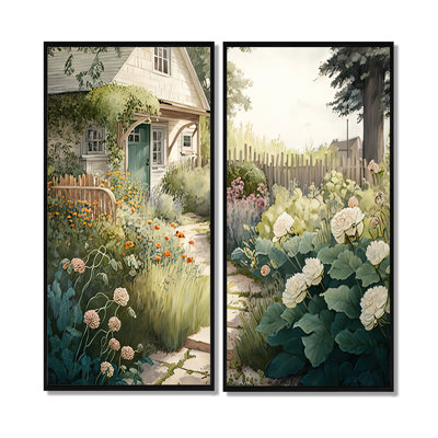 "Fresh Garden At The Country III" - Paysages, ferme, art mural 2 pièces