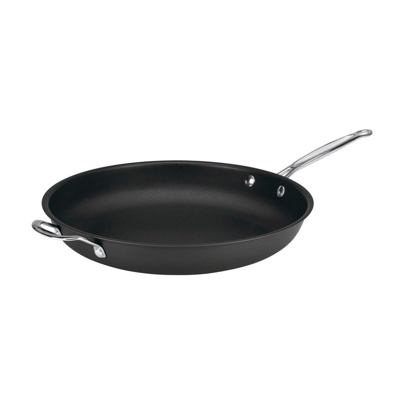 Non Stick Stainless Steel Skillet, 14" W